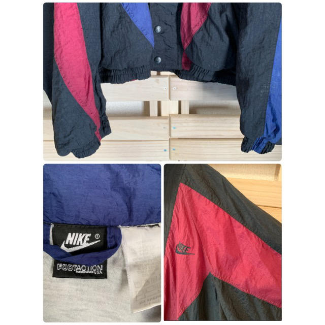 90s 【激レア】NIKEナイキ★ワンポイントロゴ刺繍  ナイロンジャケット古着屋