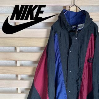 ナイキ(NIKE)の90s 【激レア】NIKEナイキ★ワンポイントロゴ刺繍  ナイロンジャケット(ナイロンジャケット)