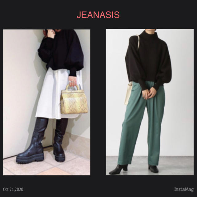 JEANASIS(ジーナシス)のJEANASIS  Wフェイスショートハイネックプルオーバー タートルネック レディースのトップス(ニット/セーター)の商品写真