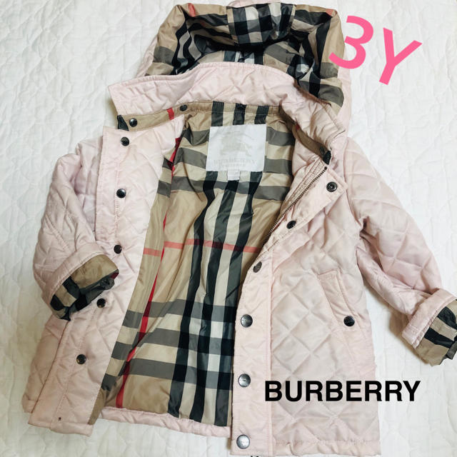 BURBERRY(バーバリー)のBURBERRY 定番キルティング コート♡3Y キッズ/ベビー/マタニティのキッズ服女の子用(90cm~)(コート)の商品写真