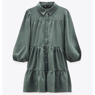 ザラ(ZARA)のZARA シャツワンピース　XS 完売(ひざ丈ワンピース)