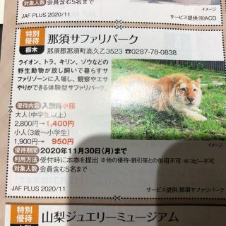 那須サファリパーク優待(動物園)