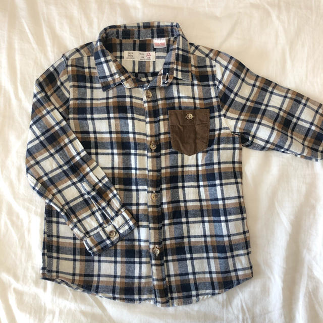 ZARA KIDS(ザラキッズ)の【均一セール中】ZARA BABY ネルシャツ104cm3-4歳 キッズ/ベビー/マタニティのキッズ服男の子用(90cm~)(Tシャツ/カットソー)の商品写真