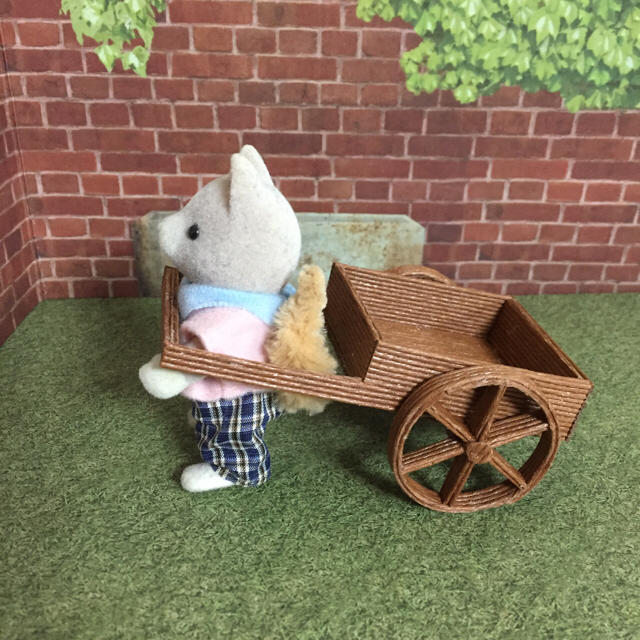 ミニチュア 荷車 オーダー承ります ハンドメイドの生活雑貨(雑貨)の商品写真
