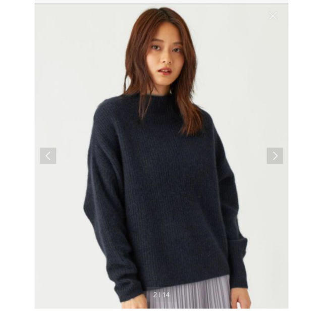 【美品】United arrows ネイビー オーバーサイズニット