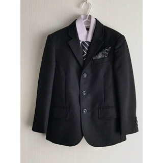 ヒロミチナカノ(HIROMICHI NAKANO)のヒロミチナカノ　男の子スーツ　120サイズ　ブラック×パープル(ドレス/フォーマル)