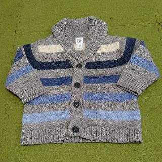 ベビーギャップ(babyGAP)のbabyGAP ニットカーディガン　6-12months(ロンパース)