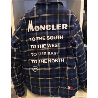 モンクレール(MONCLER)のモンクレール　ロゴプリントチェックダウンジャケット　レア★(ダウンジャケット)