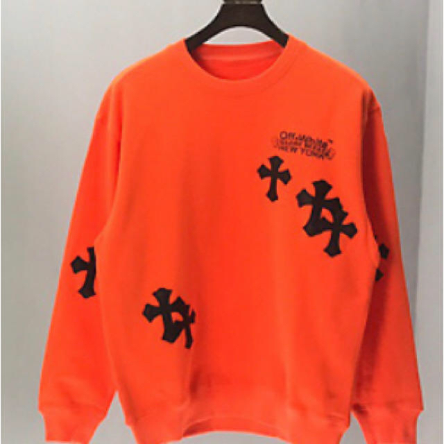 限界値下げ クロムハーツ オフホワイト トレーナー 19 | フリマアプリ ラクマ Chromehearts OFF WHITE Lsize T RED