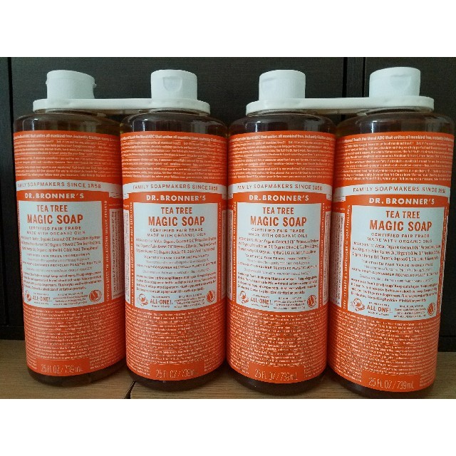 Dr.Bronner(ドクターブロナー)のドクターブロナー マジックソープ ティートゥリー　739ml ×4本 コスメ/美容のボディケア(ボディソープ/石鹸)の商品写真