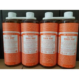 ドクターブロナー(Dr.Bronner)のドクターブロナー マジックソープ ティートゥリー　739ml ×4本(ボディソープ/石鹸)