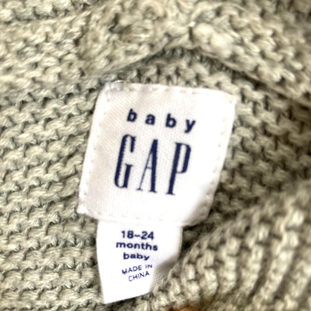 babyGAP(ベビーギャップ)のbaby GAP くま耳カーディガン　90 キッズ/ベビー/マタニティのキッズ服男の子用(90cm~)(カーディガン)の商品写真