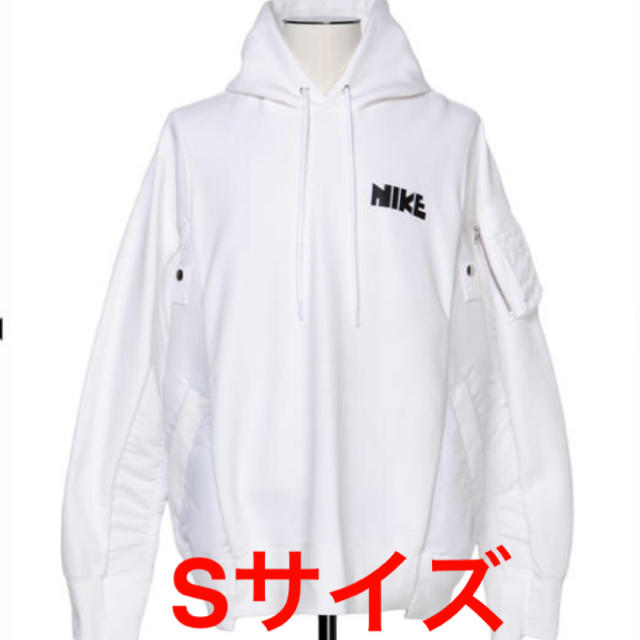 新品未使用 Nike × sacai Hoodie White S メンズのトップス(パーカー)の商品写真