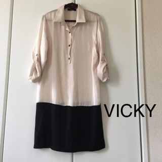 ビッキー(VICKY)のvicky destino シャツワンピ(ひざ丈ワンピース)