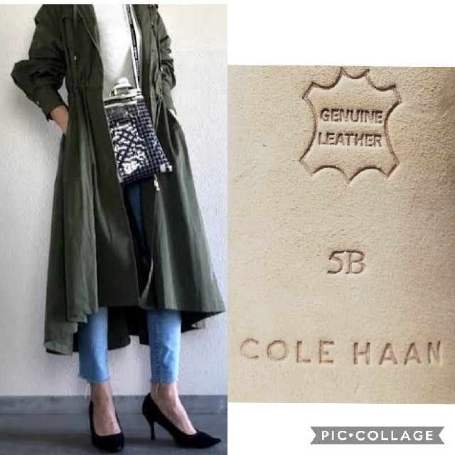 Cole Haan(コールハーン)のコールハーン 本革スエード ヒール ブラック 22.5㎝ レディースの靴/シューズ(ハイヒール/パンプス)の商品写真