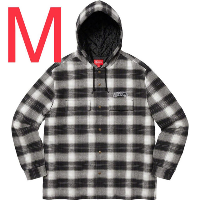 Supreme Quilted Hooded Plaid Shirt Mサィズ