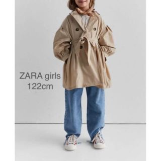 ザラキッズ(ZARA KIDS)の【新品・未使用】ZARA  girls パフスリーブ トレンチコート 122cm(コート)