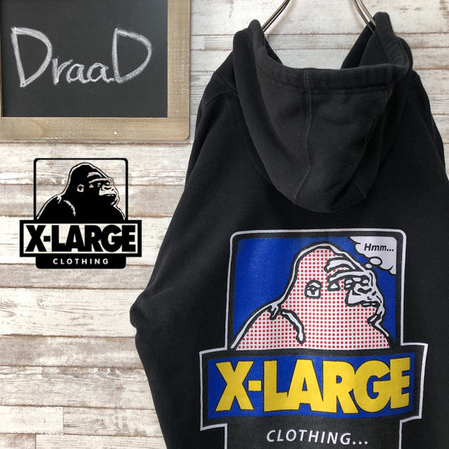 USA製 XLARGE エクストララージ ビッグロゴ ジップパーカー L