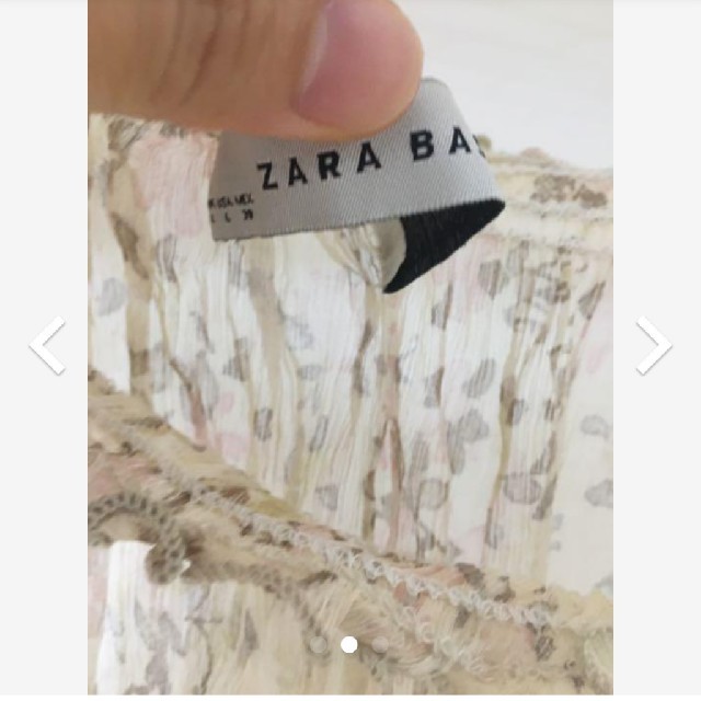 ZARA(ザラ)のZARA ザラ チュニック シフォン 花柄 L ワンピース レディースのトップス(チュニック)の商品写真