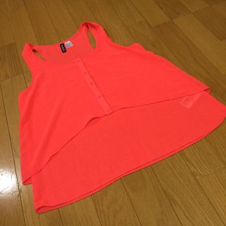 エイチアンドエム(H&M)のネオンカラー シースルータンク(カットソー(半袖/袖なし))