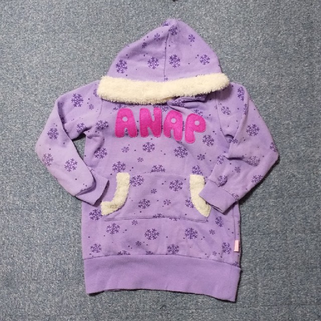 ANAP Kids(アナップキッズ)の★ANAP＊結晶柄チュニック＊ラベンダー＊120cm キッズ/ベビー/マタニティのキッズ服女の子用(90cm~)(その他)の商品写真