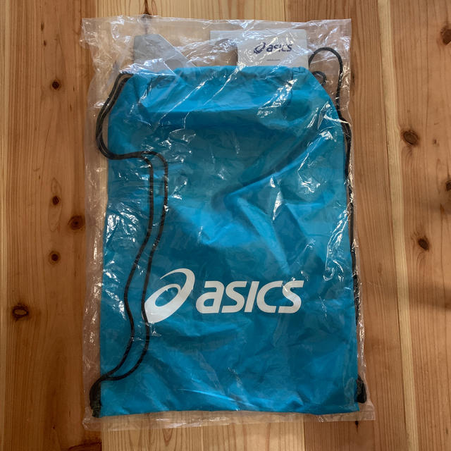 asics(アシックス)のasicsアシックス　ナップサック　水色 スポーツ/アウトドアのスポーツ/アウトドア その他(その他)の商品写真