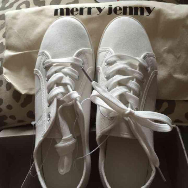 merry jenny(メリージェニー)のフラットシューズ《ホワイト》 レディースの靴/シューズ(スニーカー)の商品写真