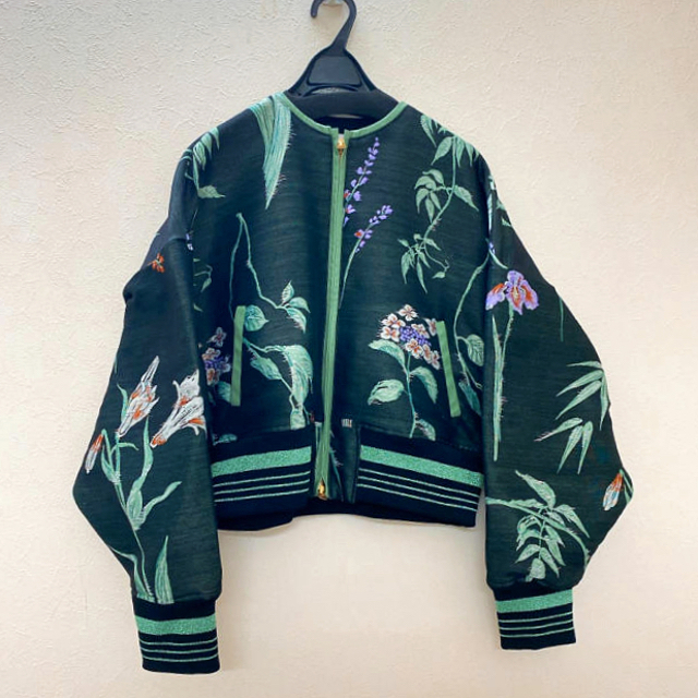 mame    FLOWER DOUBLE CLOTH BLOUSON