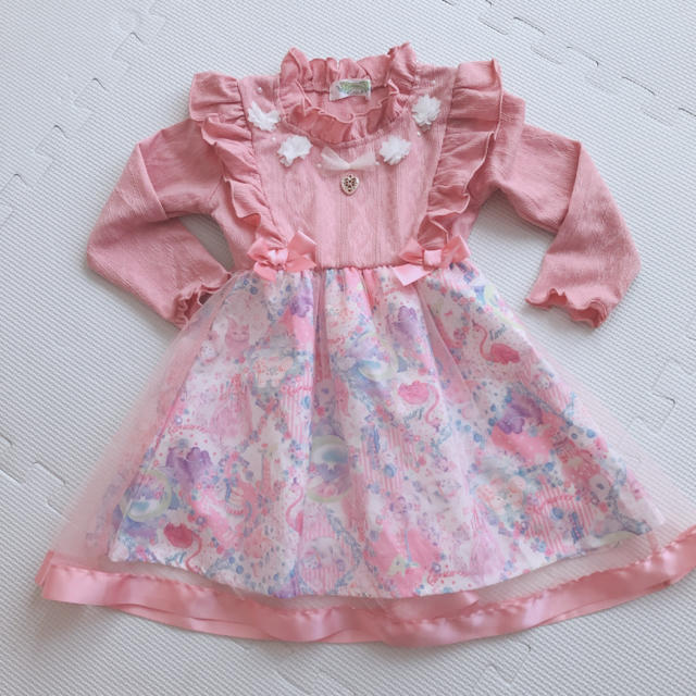 しまむら(シマムラ)のECONECO しまむらワンピース キッズ/ベビー/マタニティのキッズ服女の子用(90cm~)(ワンピース)の商品写真