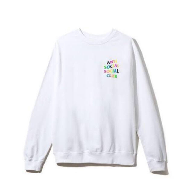 ANTI(アンチ)のantisocialsocialclub rainbow crew Lサイズ  メンズのトップス(スウェット)の商品写真