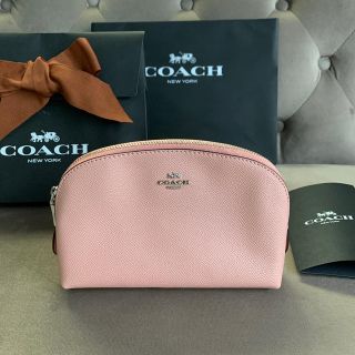 コーチ(COACH)のCOACHコーチ■新品未使用■レザーポーチ+ショッパー付き(ポーチ)