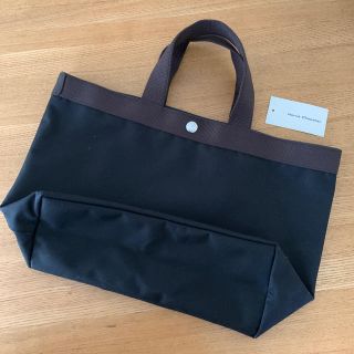 エルベシャプリエ(Herve Chapelier)の◆エルベシャプリエ◆トートバッグ　新品　黒×ブラウン(トートバッグ)