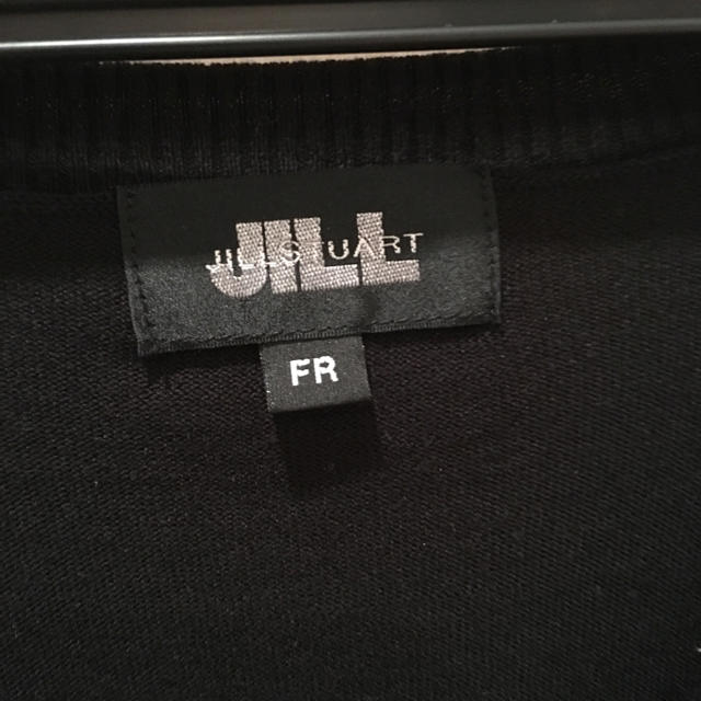 JILLSTUART(ジルスチュアート)のジルスチュアート リボン付き半袖ニット黒 レディースのトップス(カットソー(半袖/袖なし))の商品写真