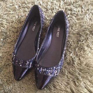 ナインウエスト(NINE WEST)のポインテッドトゥ フラットパンプス(ハイヒール/パンプス)