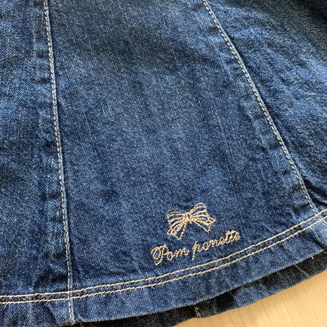 pom ponette(ポンポネット)のポンポネット　デニムスカート120 キッズ/ベビー/マタニティのキッズ服女の子用(90cm~)(スカート)の商品写真