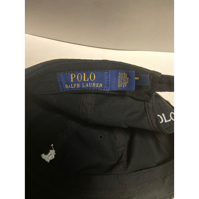 POLO RALPH LAUREN(ポロラルフローレン)のPolo by Ralph Lauren ポロラルフローレン キャップ 黒 メンズの帽子(キャップ)の商品写真