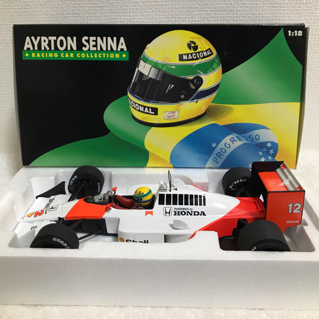 ミニヘルメット 1/2 アイルトン・セナ マクラーレン 1993シーズン AYRTON SENNA 自動車