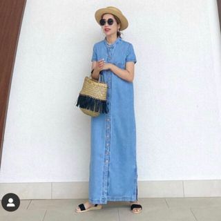 BayBee♡nocollar denim onepiece (ロングワンピース/マキシワンピース)