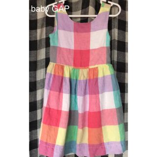 ベビーギャップ(babyGAP)の【 baby gap 】 チェック ワンピース 105cm カラフル(ワンピース)