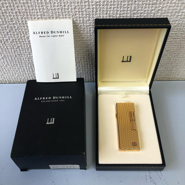 DUNHILL ダンヒル ★ ガスライター ゴールド 着火確認済