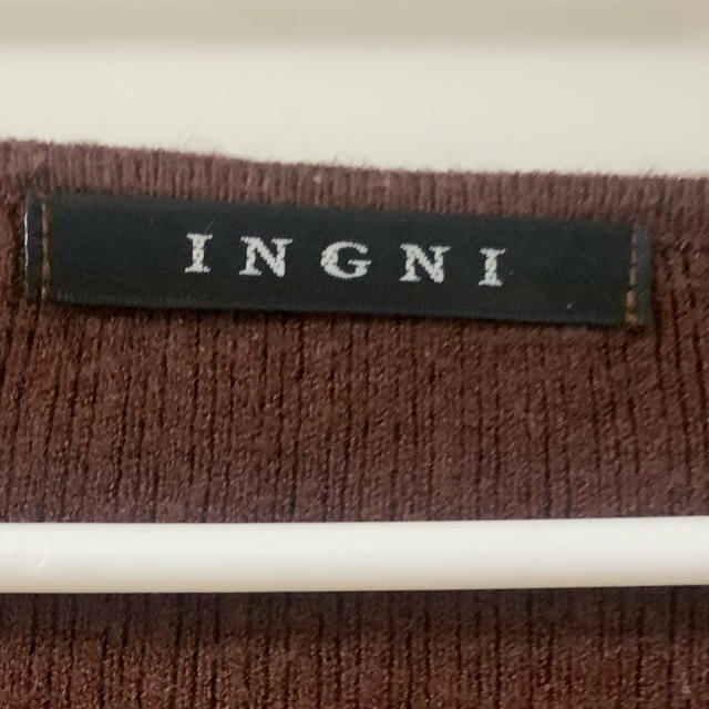 INGNI(イング)のcota様専用　ingni ブラウン　パール　リブニット　モヘアニット レディースのトップス(ニット/セーター)の商品写真