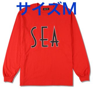 シー(SEA)のWIND AND SEA wavy L/S  T-SHIRT！レッド(Tシャツ/カットソー(七分/長袖))