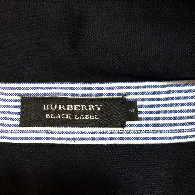 BURBERRY BLACK LABEL(バーバリーブラックレーベル)のバーバリーブラックレーベル　ポロシャツ　サイズ4  美品 メンズのトップス(ポロシャツ)の商品写真