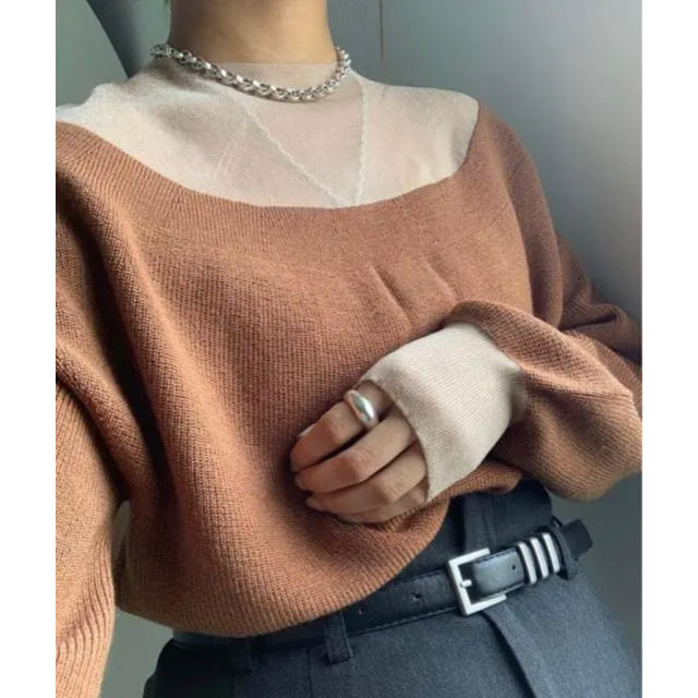 Ameri VINTAGE(アメリヴィンテージ)のアメリヴィンテージ　 GLITTER SHEER DOCKING KNIT レディースのトップス(ニット/セーター)の商品写真