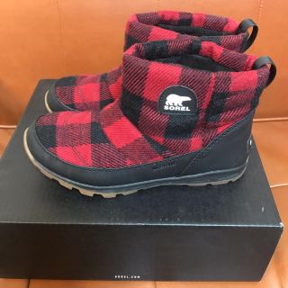 ソレル(SOREL)の値下げしました❣SOREL ソレル スノーブーツ チェック 赤 7  24cm(ブーツ)