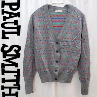 ポールスミス(Paul Smith)のポールスミス　ドット柄！ウールニットカーディガン前開きセーター秋春用の羽織女Ｍ(カーディガン)