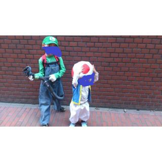 ハローウィンコスチューム子供用ルイージとキノピオ(衣装)