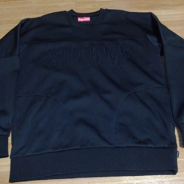 超美品 14AW SUPREME Track Crewneckトレーナー 黒 M