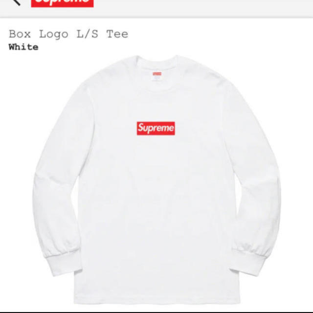 supreme  Box Logo L/S Tee White Mサイズ