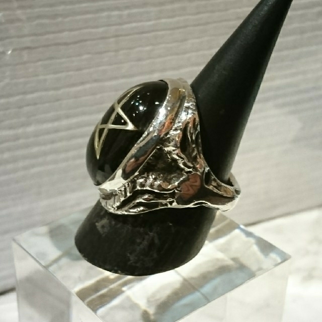 アレックスストリーター エンジェルハートリング ブラック メンズのアクセサリー(リング(指輪))の商品写真
